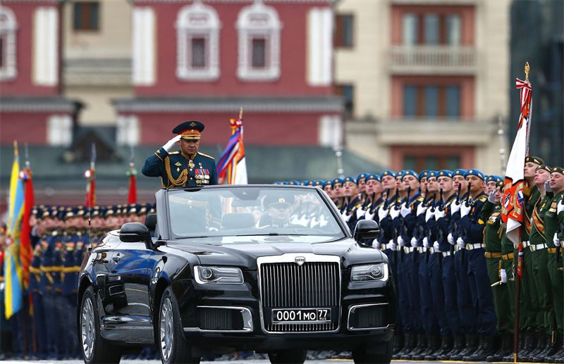 当地时间2021年5月9日,俄罗斯莫斯科,庆祝卫国战争胜利76周年阅兵式