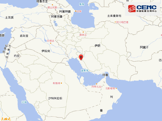 地震发生具体位置靠近法尔斯省和布什尔省交界处,震中距离法尔斯省海