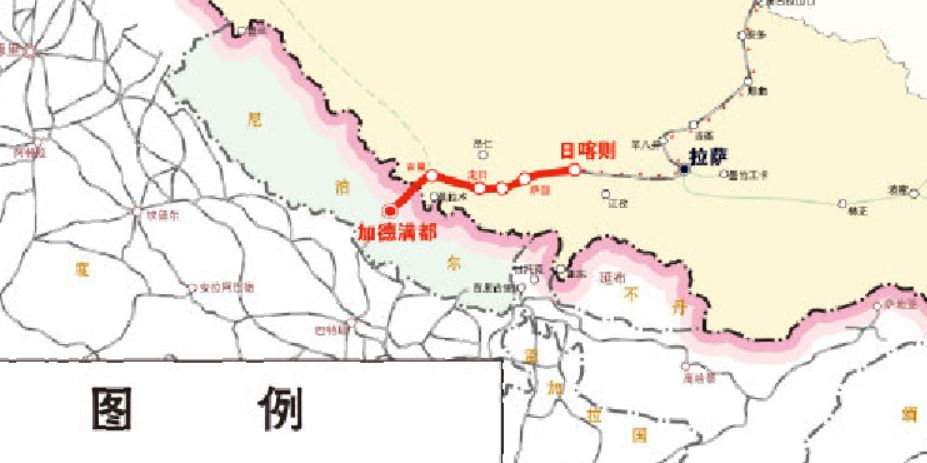 中尼铁路中国境内段线路位于西藏自治区内,东起拉日铁路日喀则西站