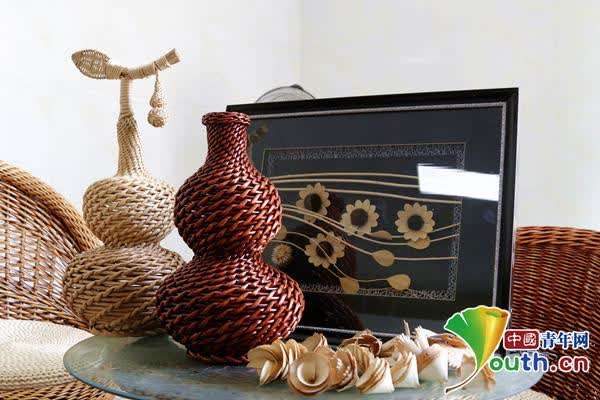 众多柳编作品中,最让张杰满意的是《葫芦》,曾获得了中国民族艺术品牌