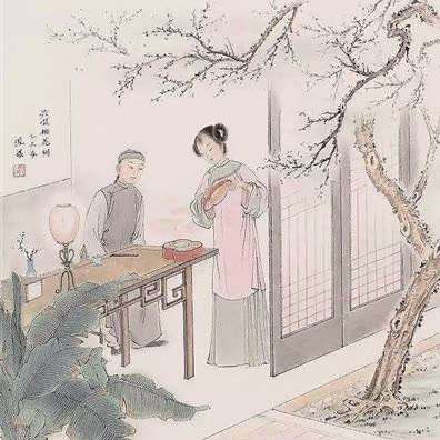 画家笔下的沈复与芸娘