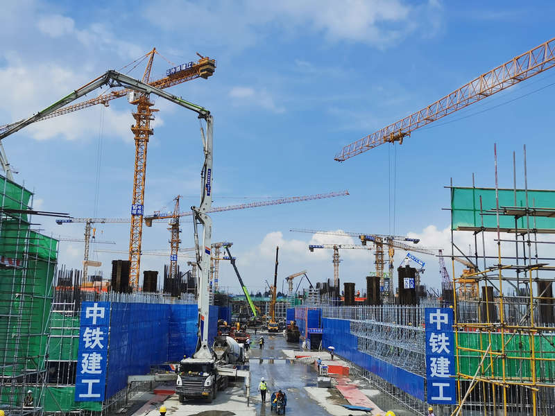 杭州西站全面转入地上结构施工