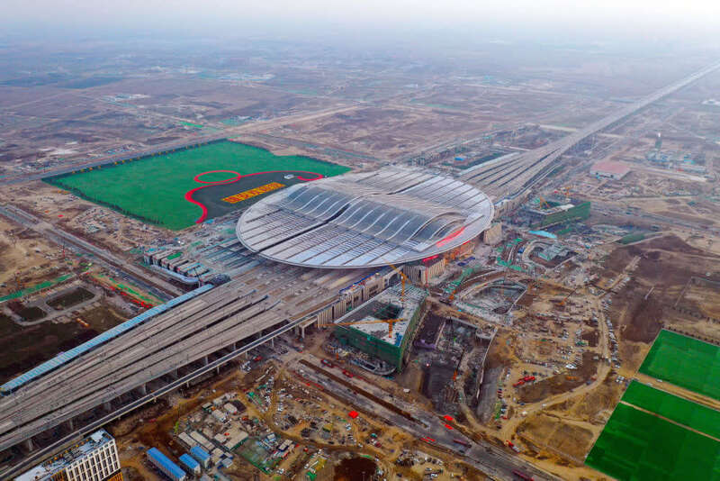 京雄城际铁路雄安站建设进入收尾阶段