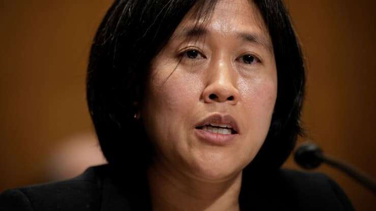 当地时间3月17日,美国总统拜登提名的美籍华裔戴琦(katherine tai)以