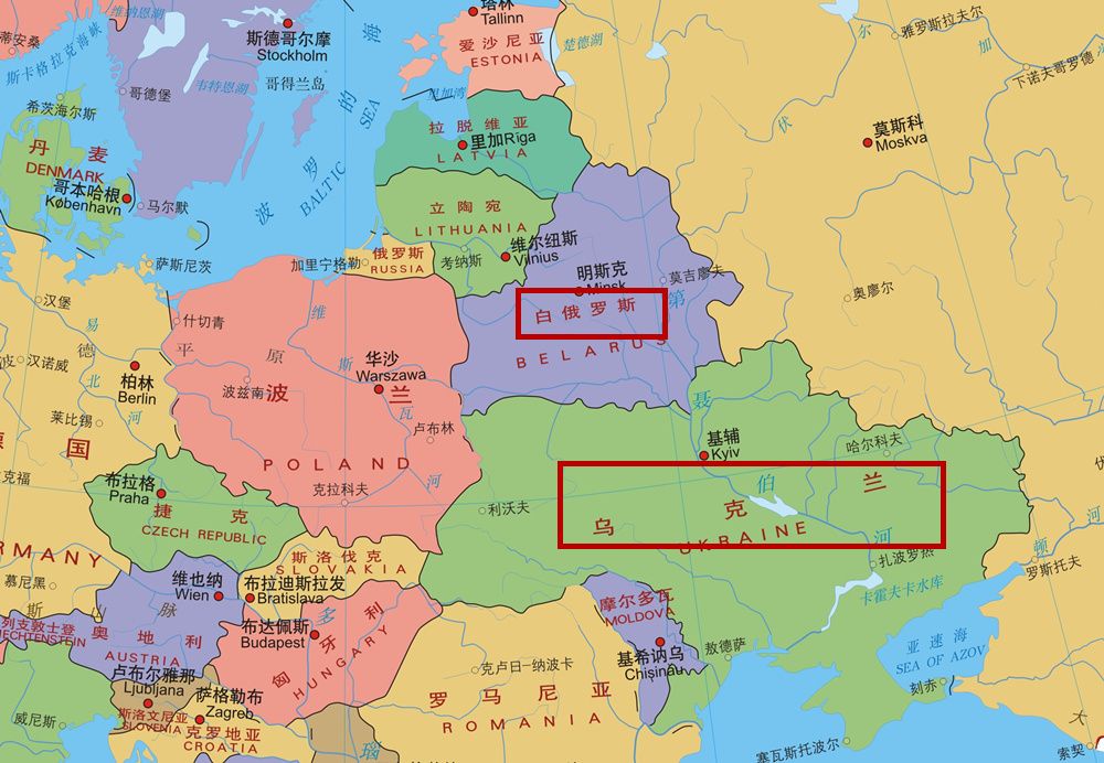 中国地图上的乌克兰图片