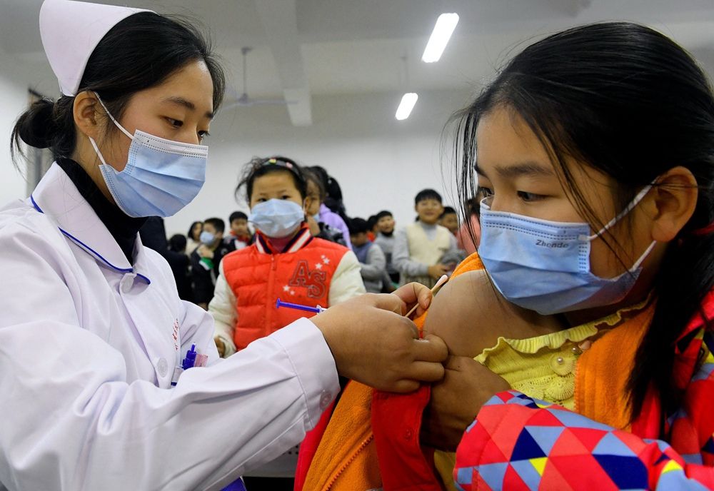安徽六安:新冠疫苗接种进校园