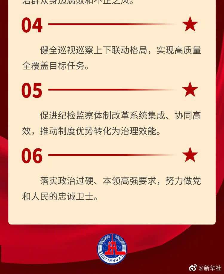 十九届中央纪委六次全会公报要点速览