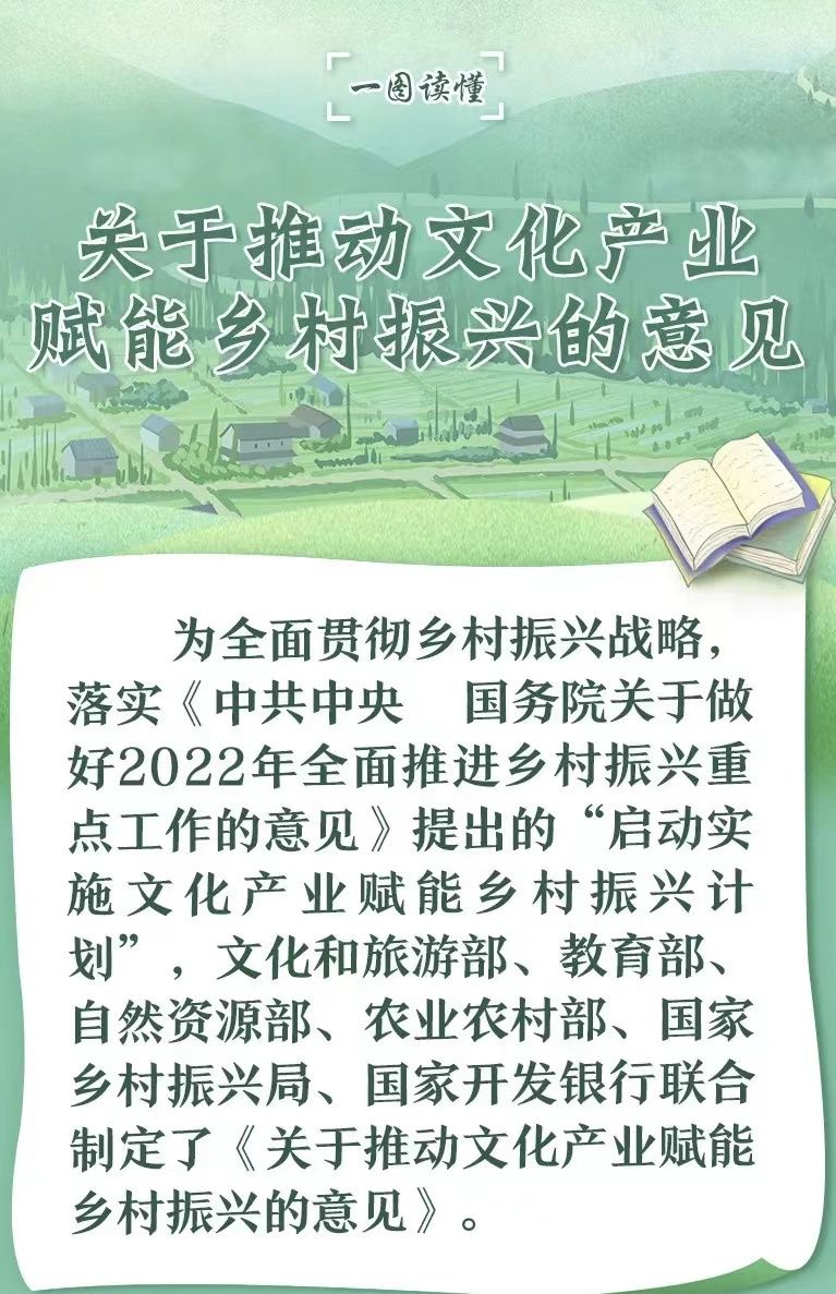 一图读懂丨关于推动文化产业赋能乡村振兴的意见