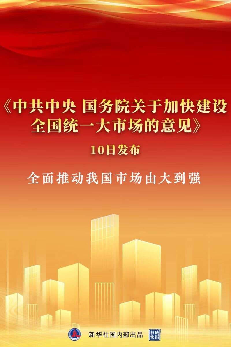 《中共中央 国务院关于加快建设全国统一大市场的意见》发布