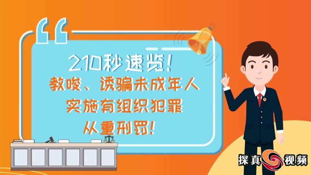 210秒速览 教唆诱骗未成年人实施有组织犯罪从重处罚