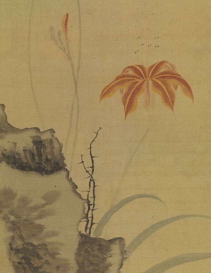 台北故宫博物院藏本幅有赵文俶楷书自题:庚午(1630)仲春十又三日