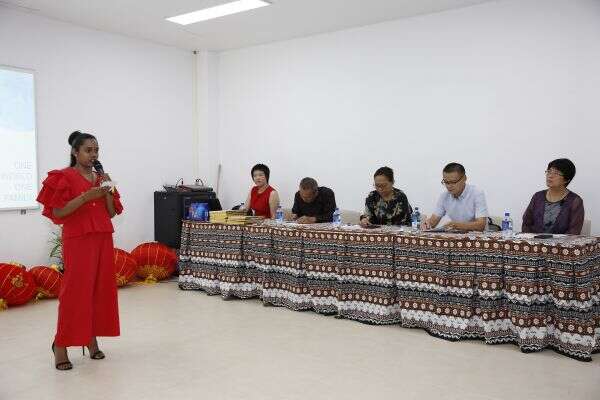 5月17日，第21届“汉语桥”世界大学生中文比赛斐济赛区比赛在斐济首都苏瓦成功举行。（张永兴 摄）