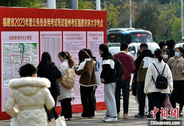 福建省2023年度公务员录用笔试开考