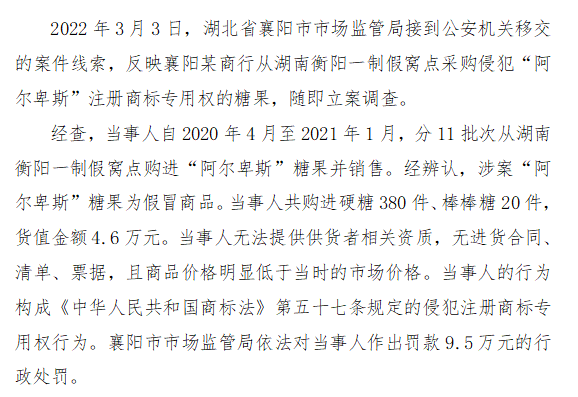 开云 开云体育市场监管总局公布2022年20起知识产权执法典型案件(图4)
