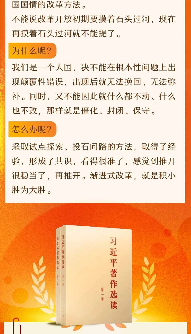 習近平著作選讀學習筆記符合中國國情的改革方法