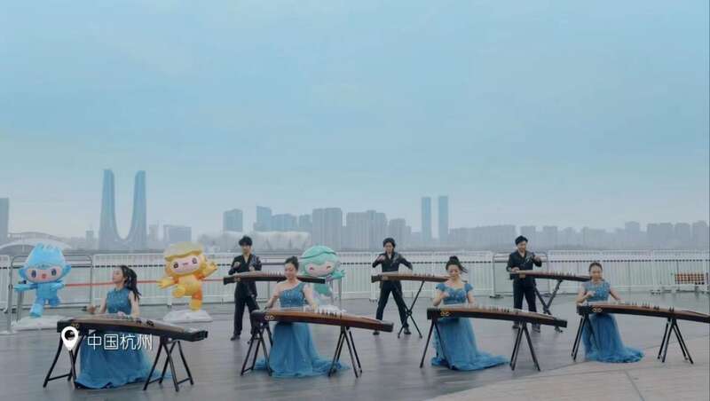 亚洲五国古筝演奏家合奏亚运《心心相融》
