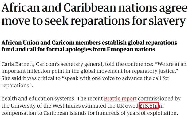 历史清算来了!英国或因奴隶贸易面临巨额索赔