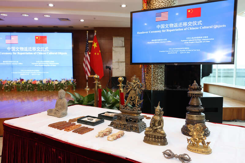 美方返还38件中国流失文物艺术品,中方:将适时安排文物回运工作_新闻频道_中国青年网