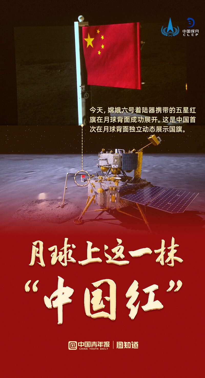圖知道｜月球上這一抹“中國紅”